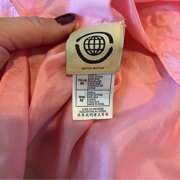 NWT Max Studio Cotton SILK Sleeveless Pink Smocked Beaded Bust Dress Sz M - Picture 5 of 15